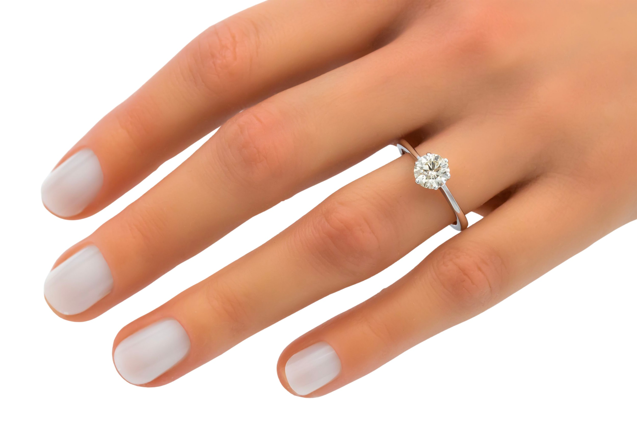 18ct White Gold Brilliant Diamond Engagement Ring 0.88ct