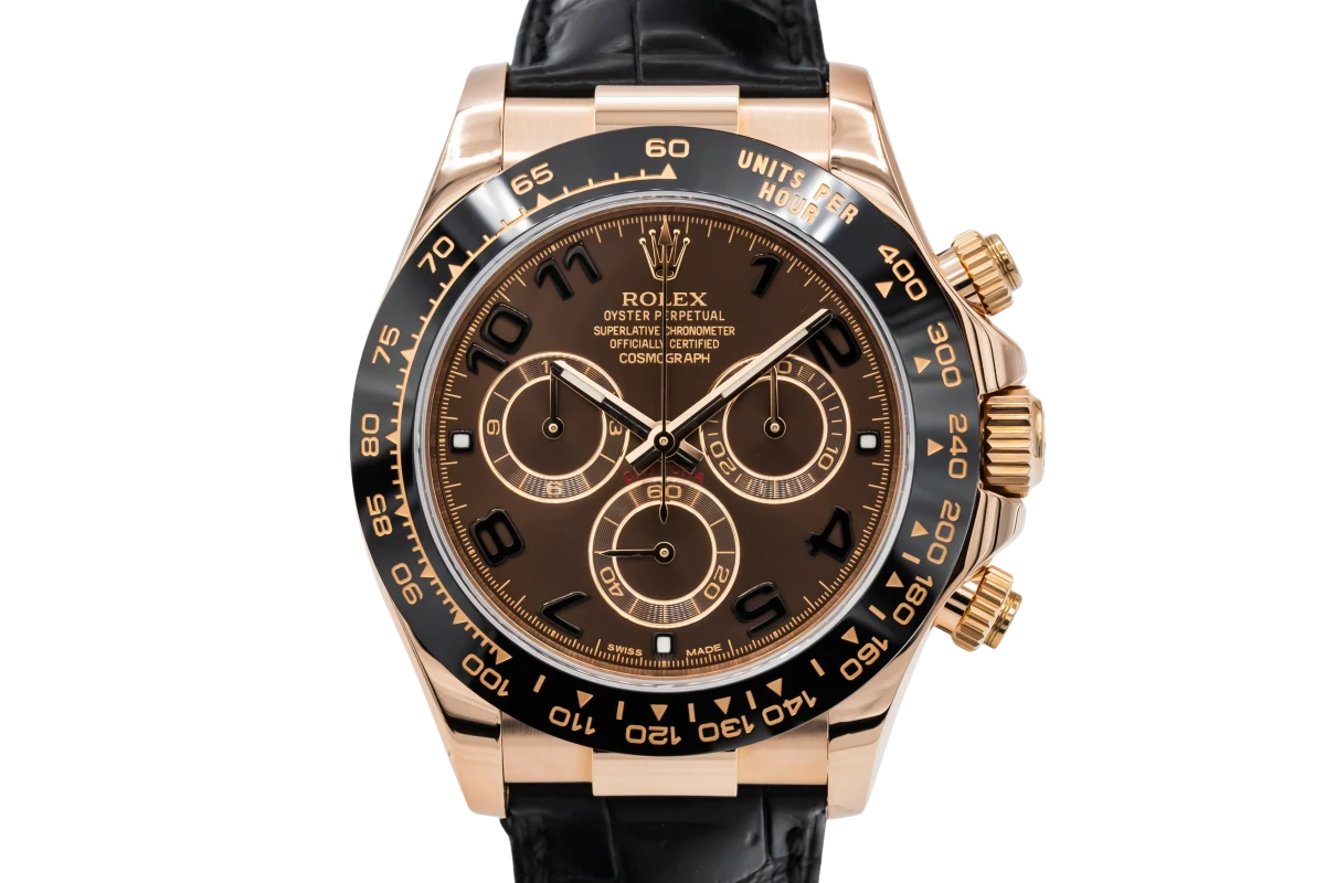 Rolex Cosmograph Daytona 40mm 18ct Rose Gold Black Oysterflex 116515LN 2012