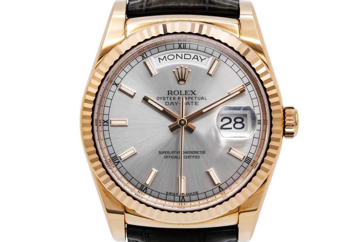 Rose gold rolex discount 36mm