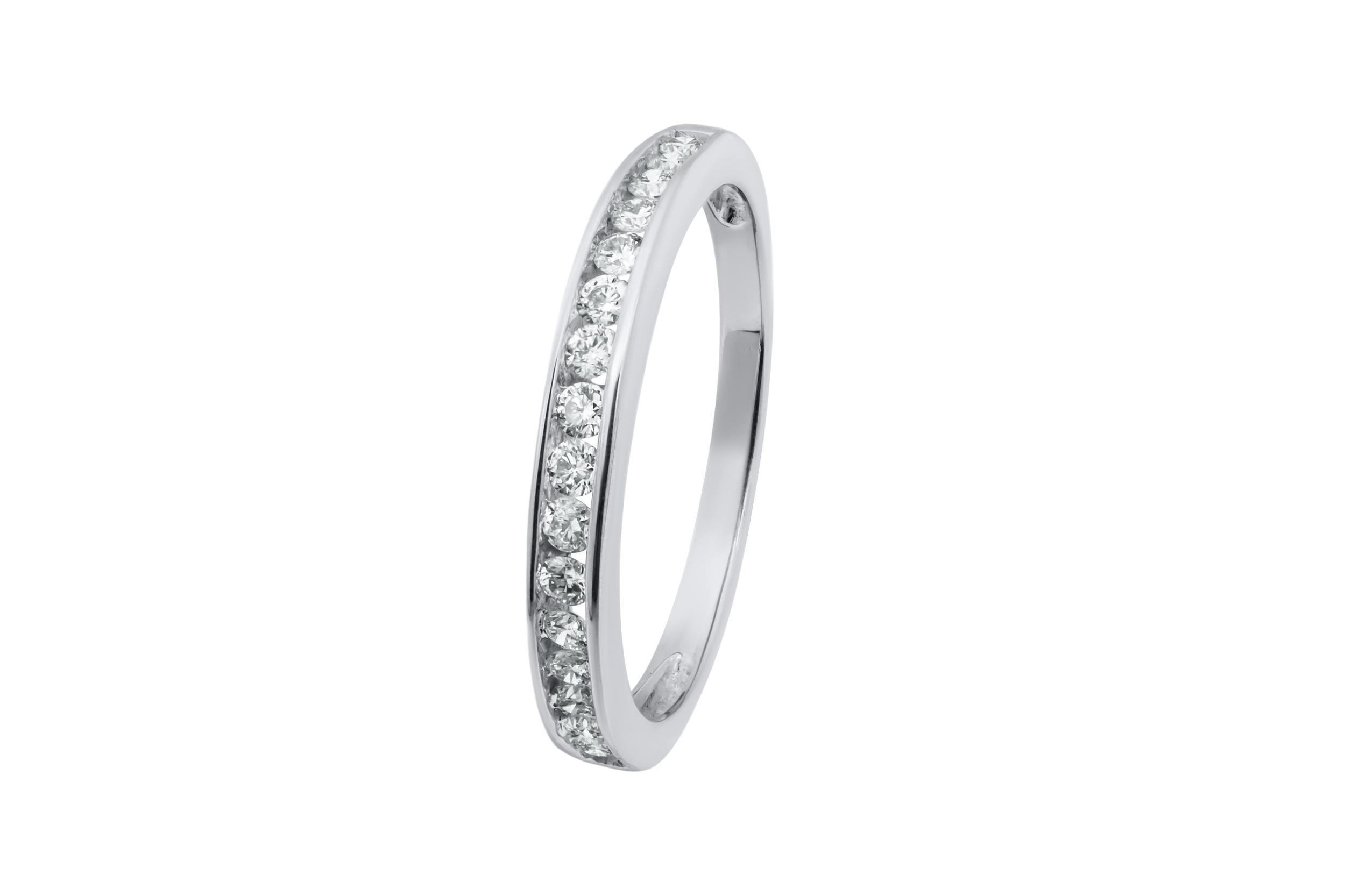 14ct White Gold Diamond Half Eternity Ring 0.34ct