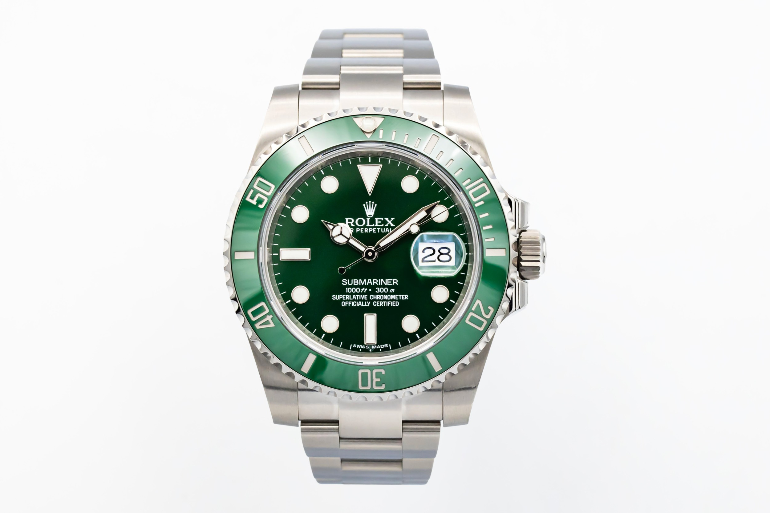 Rolex Submariner 40mm 'Hulk' Stainless Steel Oyster 116610LV 2015