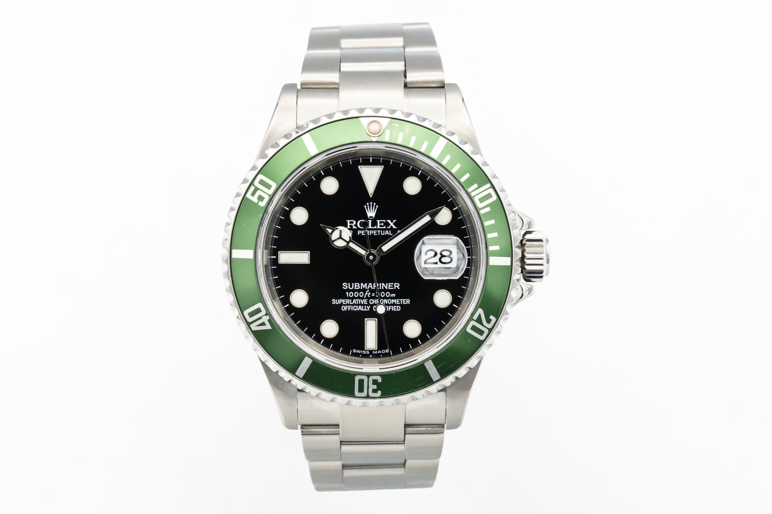 Rolex Submariner Date 40mm 'Kermit' Stainless Steel Oyster 16610LV 2006