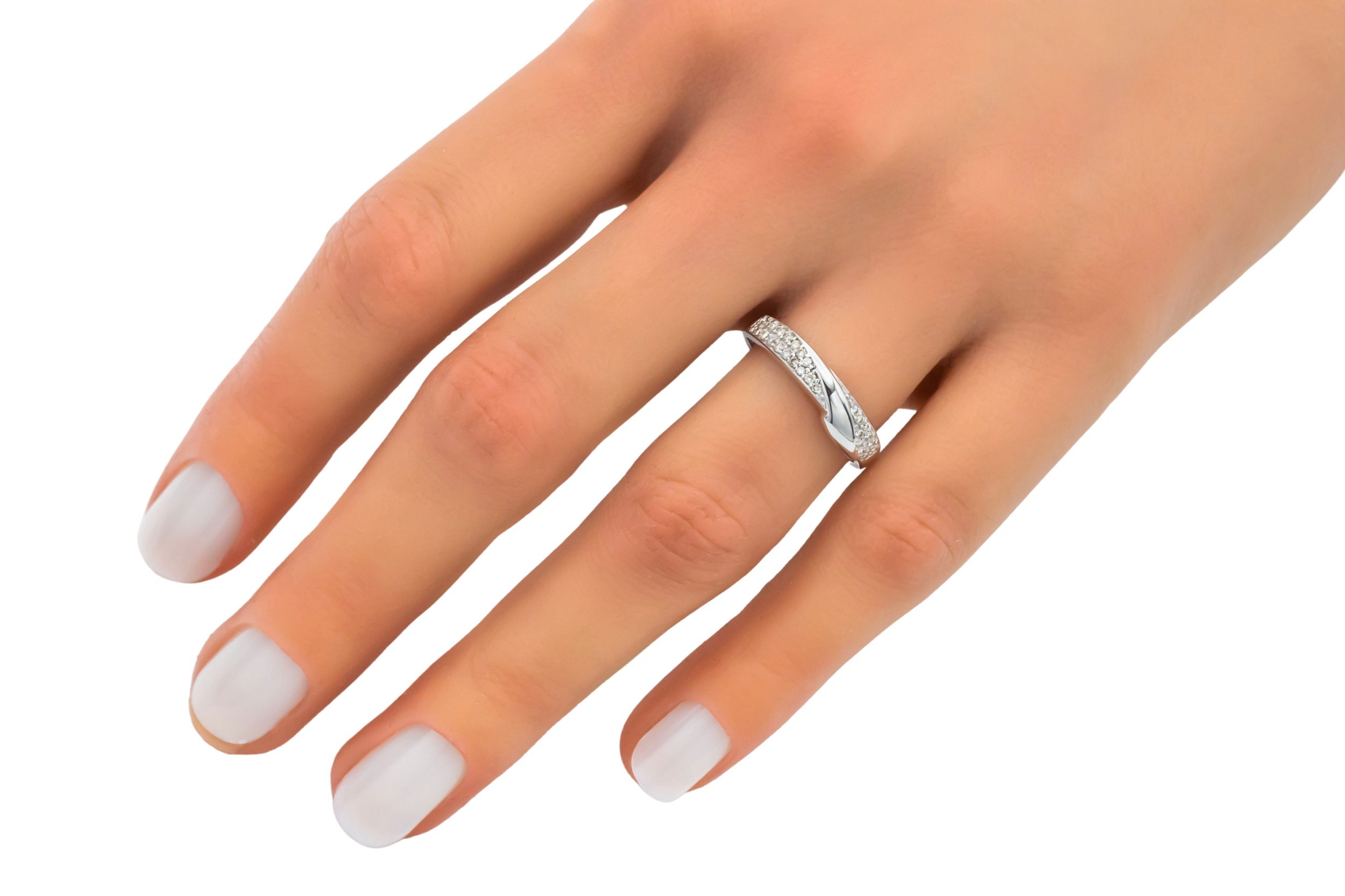 18ct White Gold Diamond Eternity Ring 0.15ct 2.6g