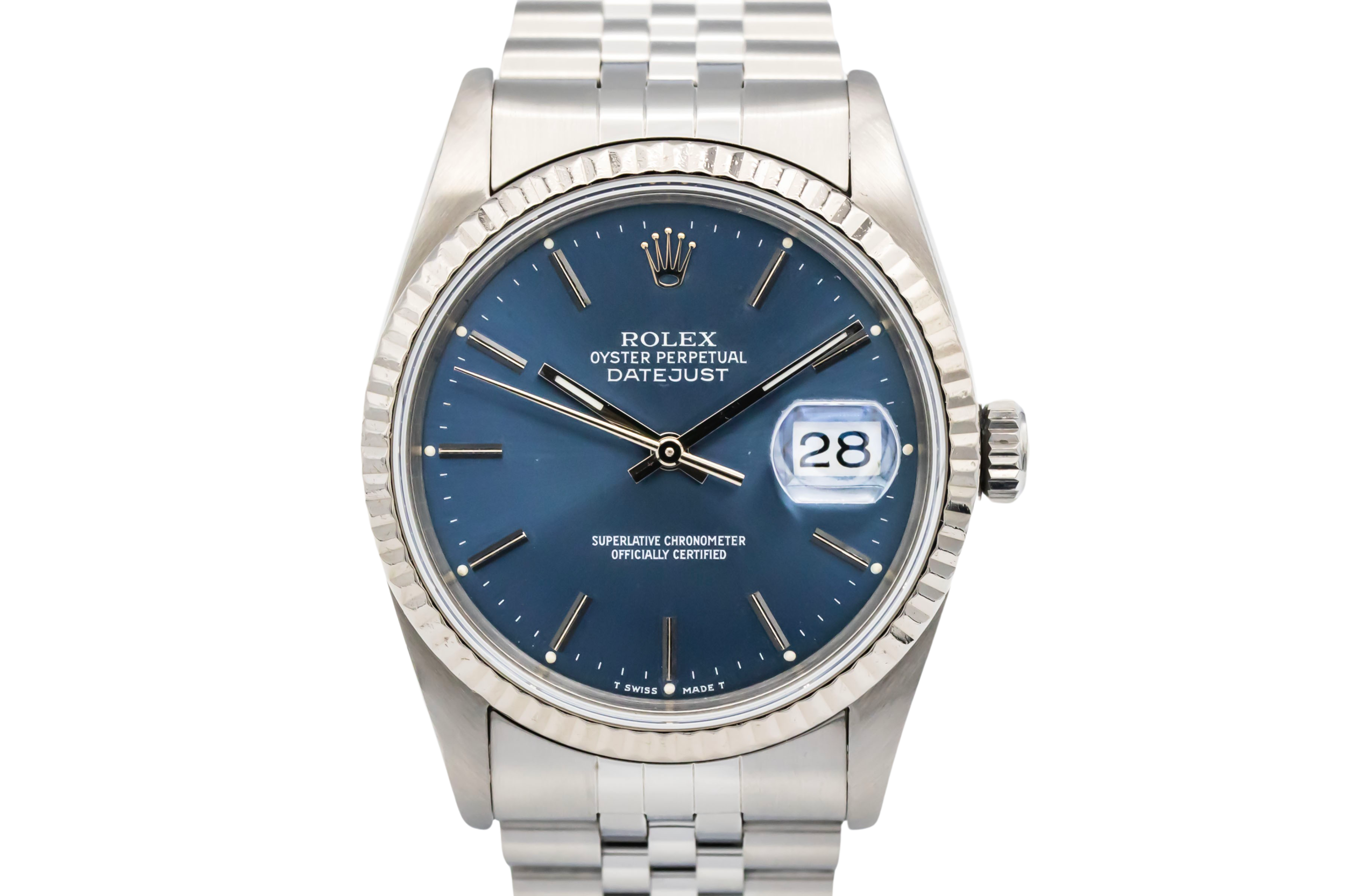 Rolex DateJust 36mm Stainless Steel Jubilee 16234 1990