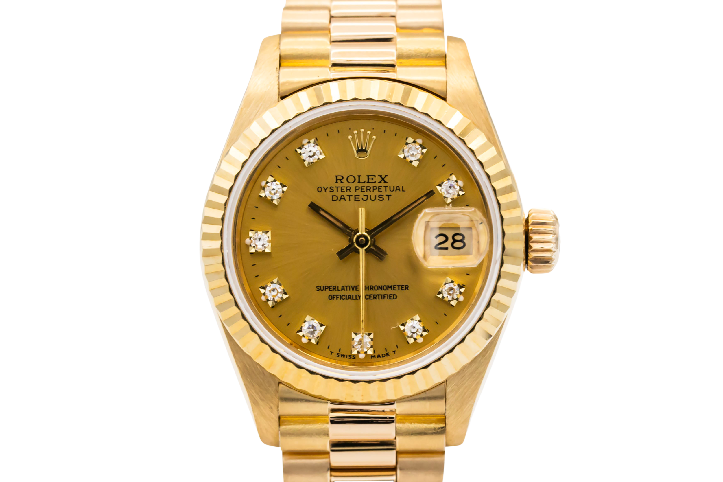 Rolex Lady-DateJust 26mm 18ct Yellow Gold Presidential 69178 1991