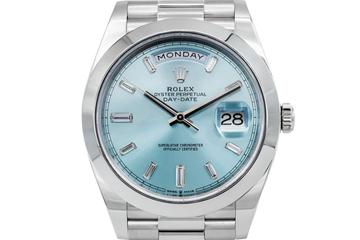 Rolex platinum best sale ice blue