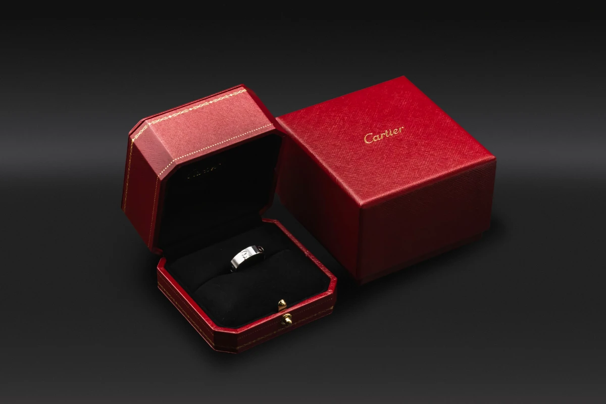 Cartier 18ct White Gold Love Band Ring 58 6.7g