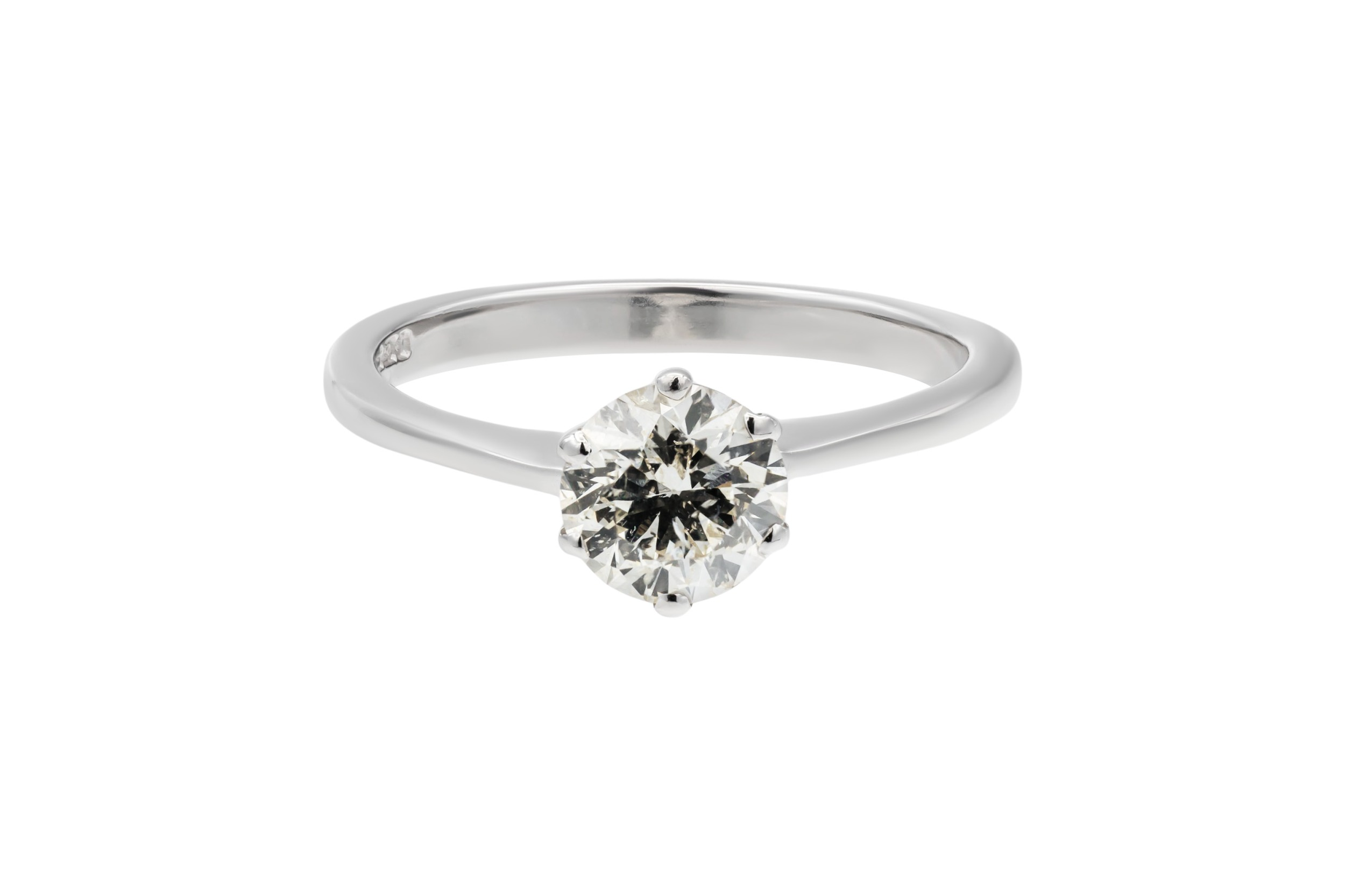 18ct White Gold Brilliant Diamond Engagement Ring 0.88ct