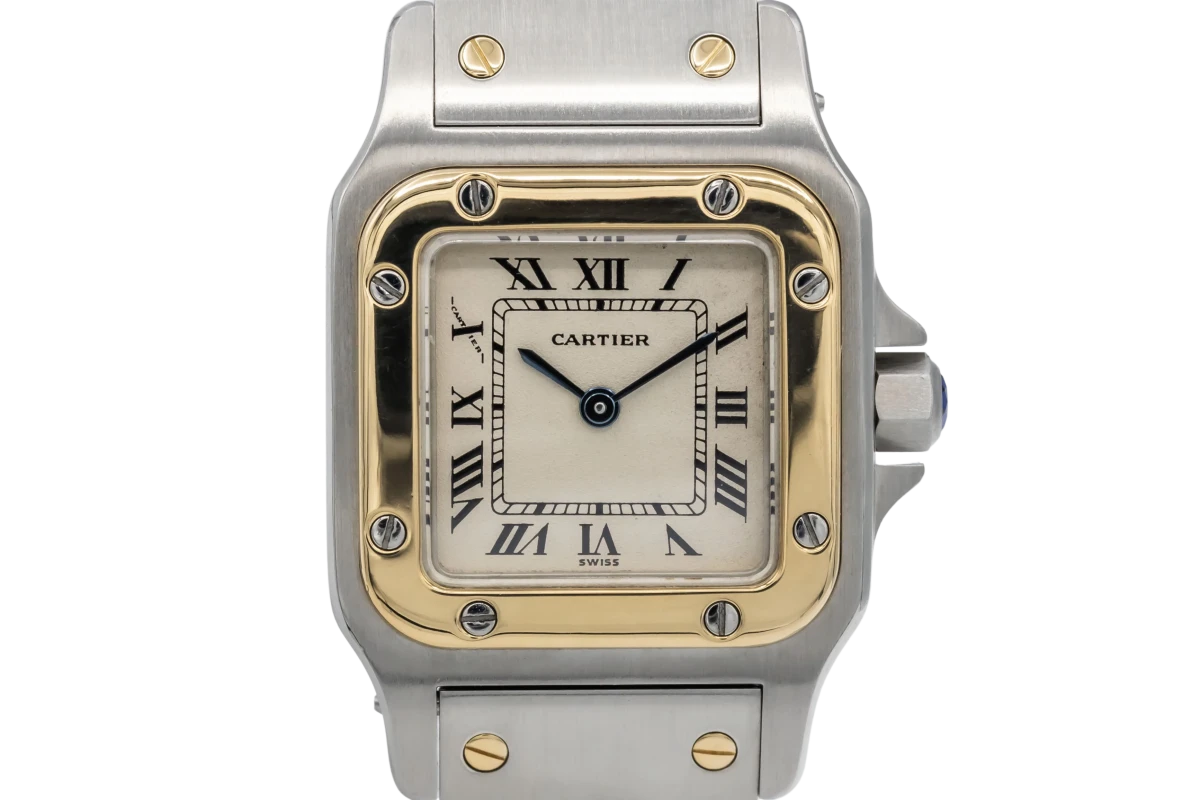 Cartier Santos Galbee 25mm Stainless Steel 18ct Yellow Gold