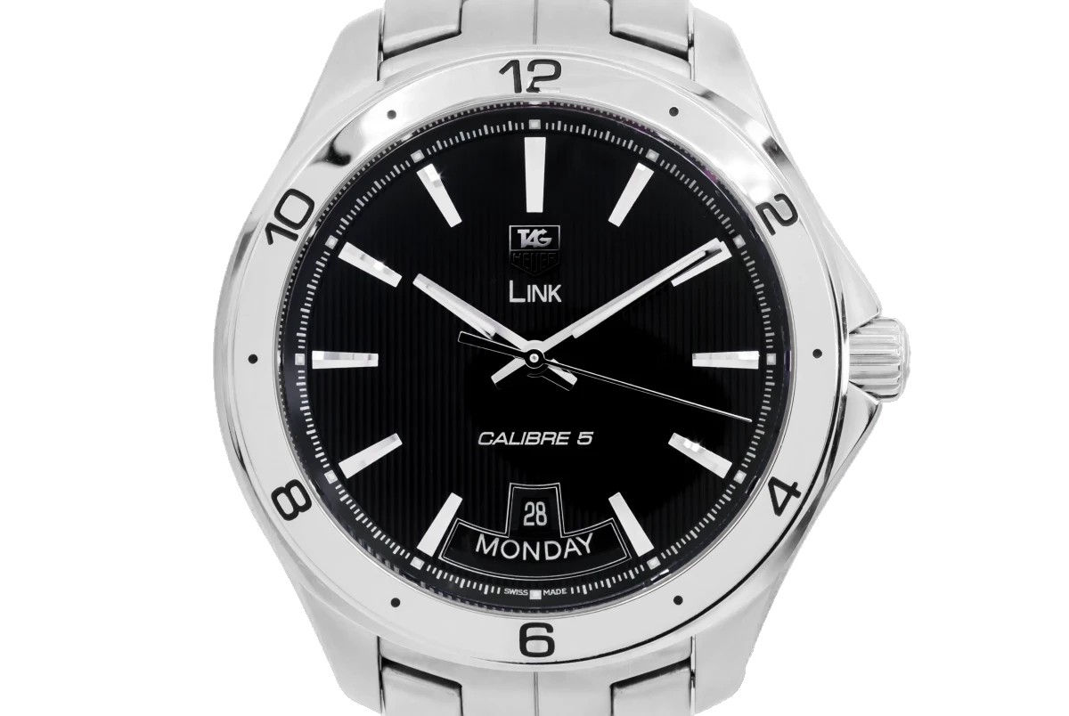 TAG Heuer Link Caliber 5 Day-Date 42mm Stainless Steel WAT2010-0 2015