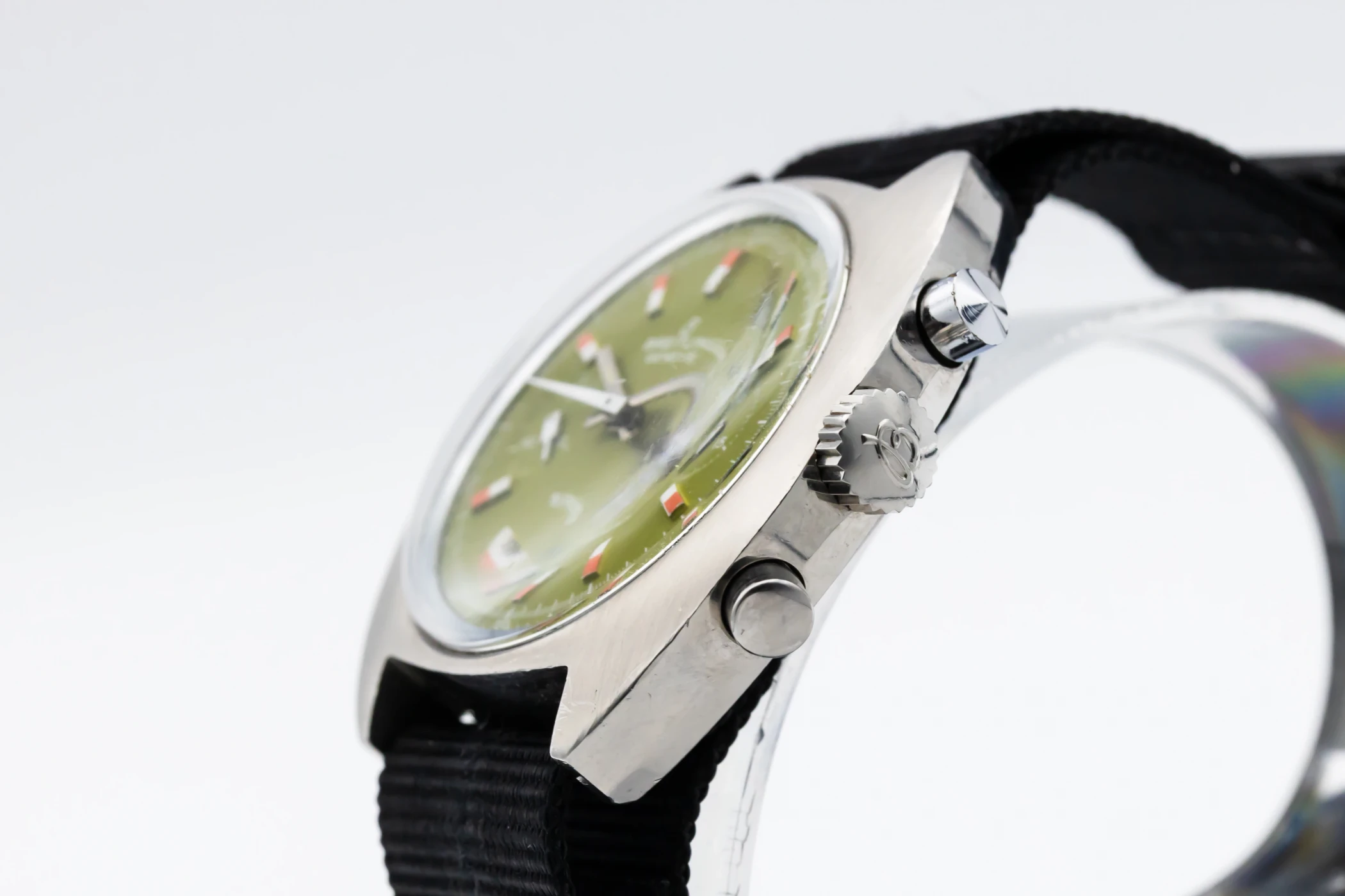 Breitling Sprint 40mm Stainless Steel Black Fabric Cal.7733 Circa 1970s