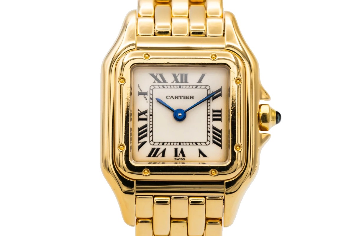 PANTHERE 22MM GOLD CASE WHITE DIAL