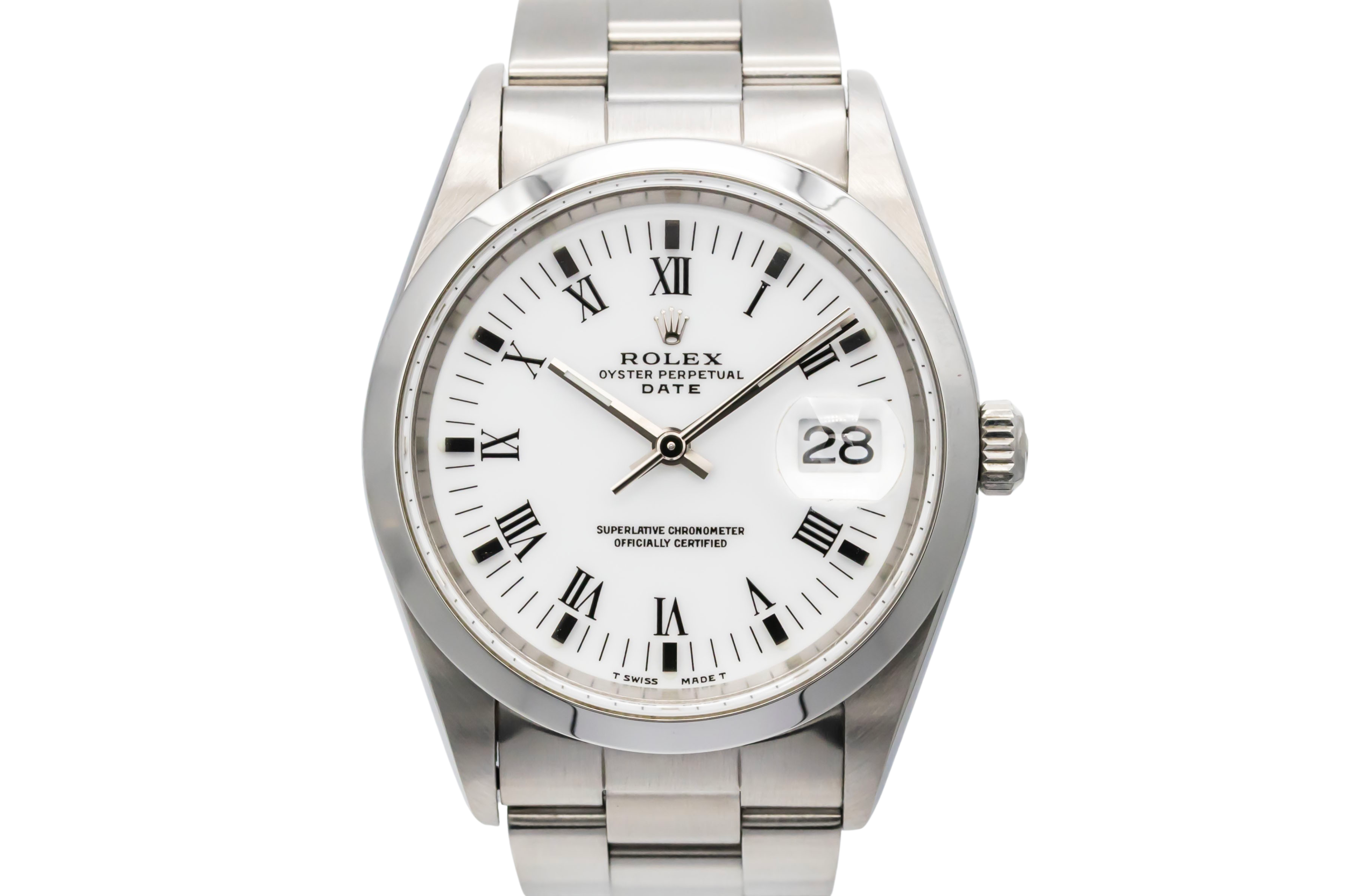 Rolex Oyster Perpetual Date 34mm Stainless Steel Oyster 15200 1999