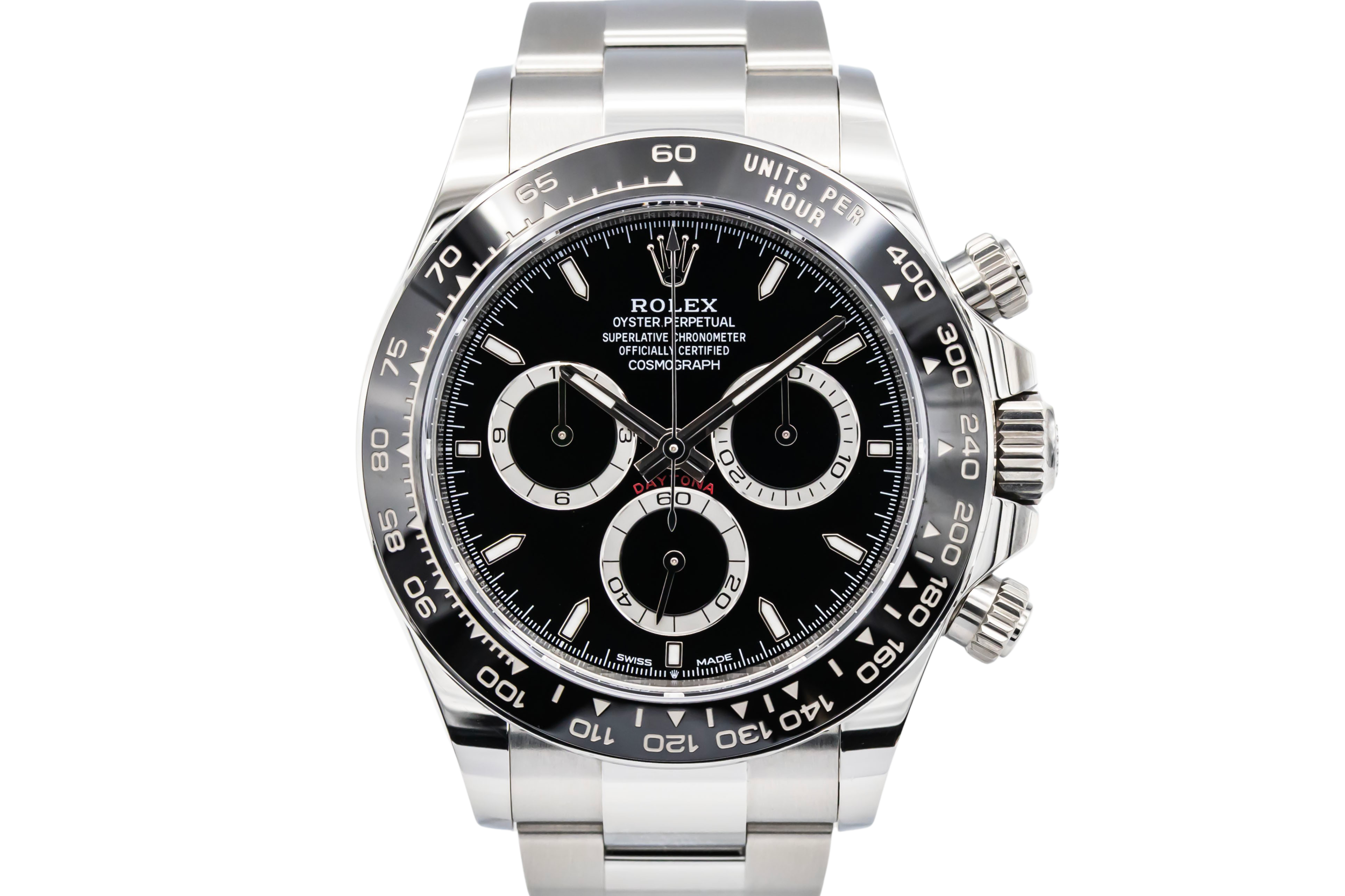 Rolex Cosmograph Daytona 40mm Stainless Steel Black Dial Oyster 126500LN 2024