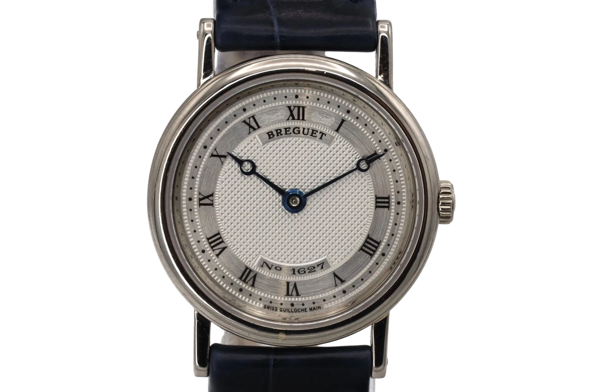 Breguet Classique 8560 18ct White Gold Navy Leather Strap Out of