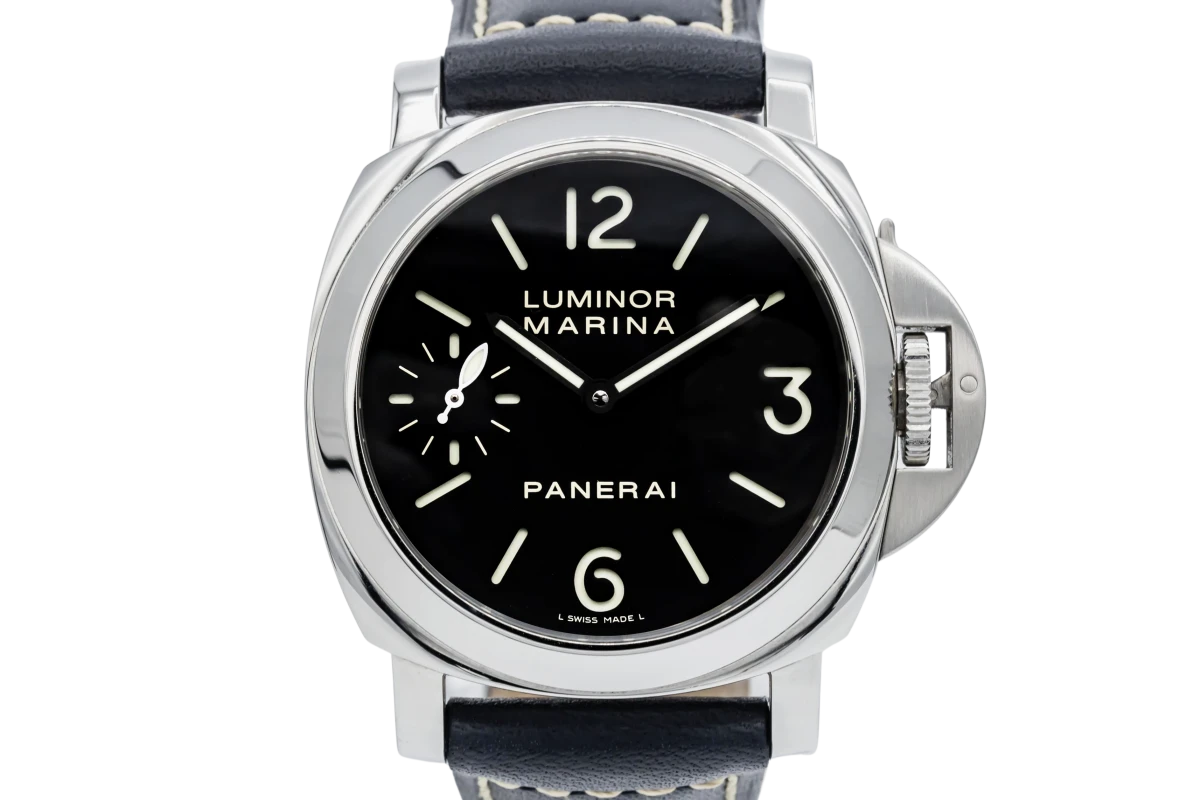 Panerai Luminor Base 44mm Stainless Steel Leather Strap PAM00111