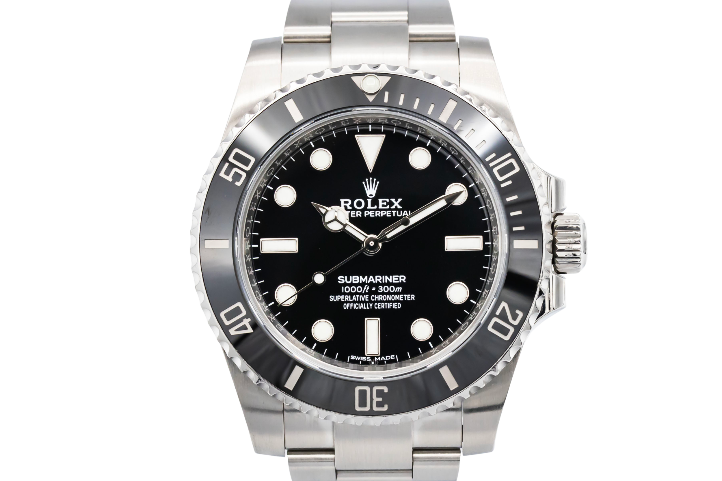Rolex Submariner Non Date 40mm Stainless Steel Oyster 114060 2017