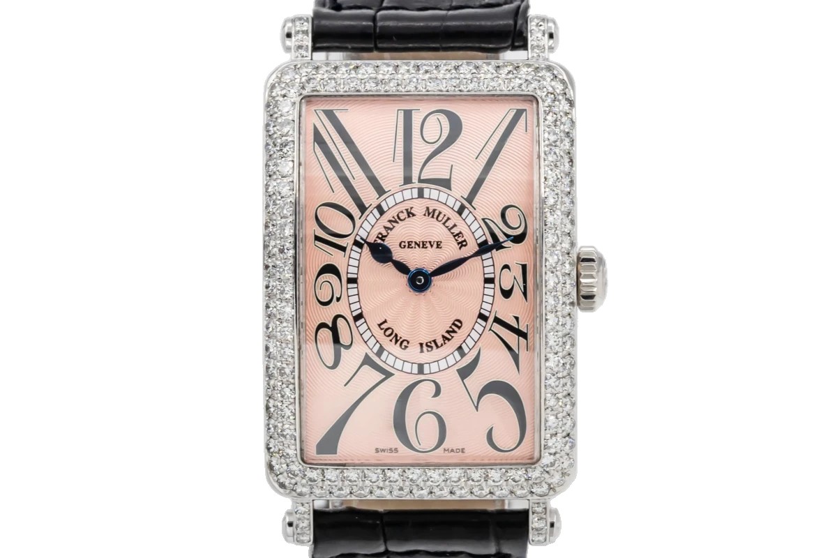 Franck Muller Long Island 25mm Diamond Set Leather 952QZD 2008