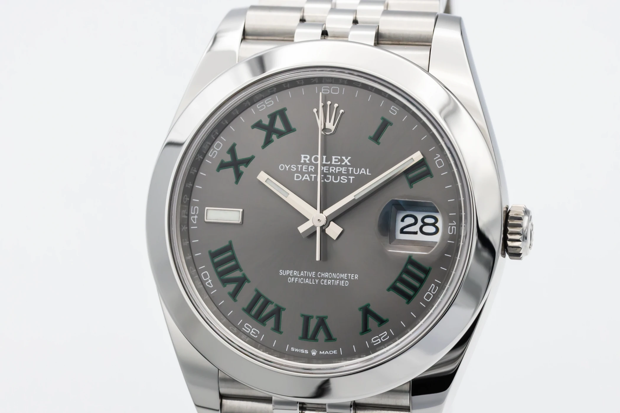 Rolex DateJust 41mm "Wimbledon" Stainless Steel Jubilee 126300 2021