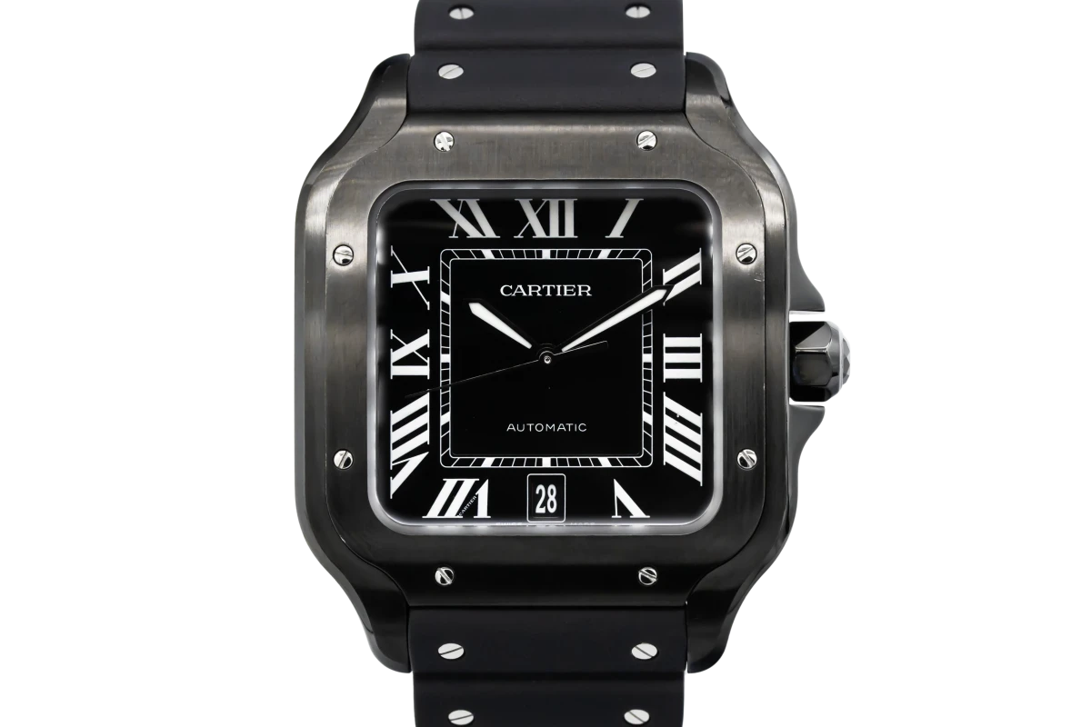 Cartier De Santos 40mm Stainless Steel Black Rubber WSSA0039 2023