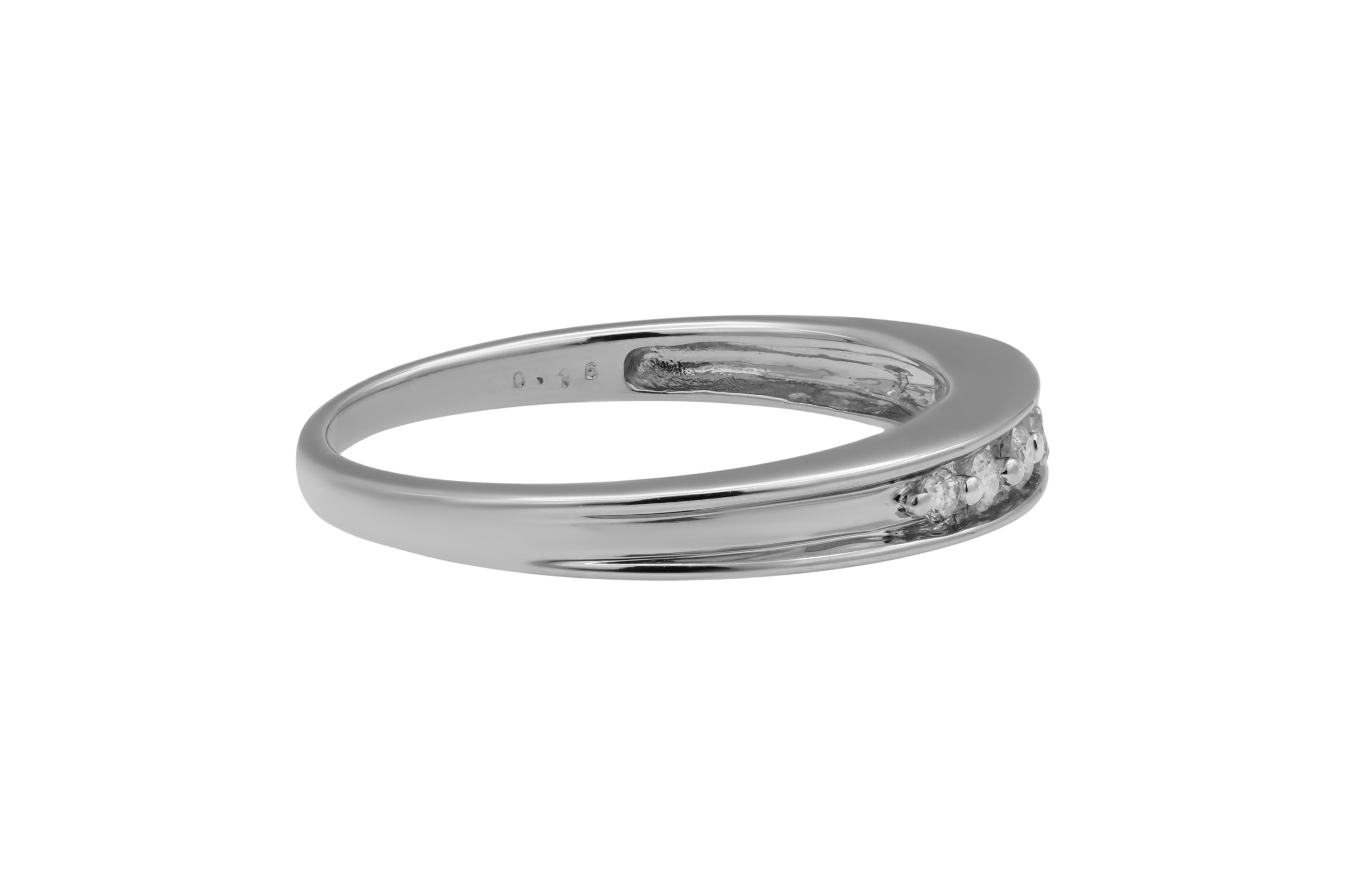 18ct White Gold Channel Set Diamond Eternity Wedding Band 0.16ct 3.3g