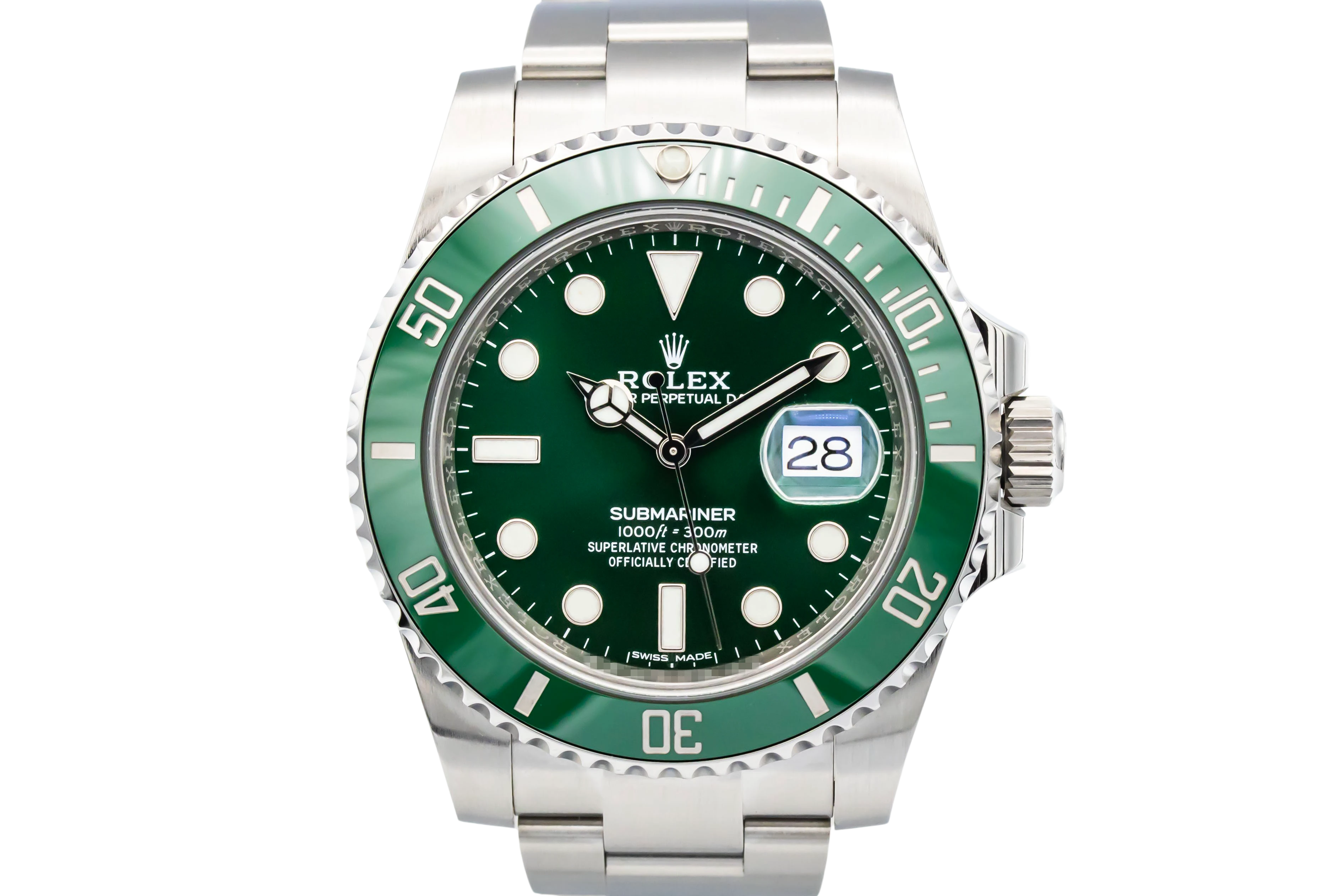 Rolex Submariner Date 40mm 'Hulk" Stainless Steel Oyster 116610LV 2017