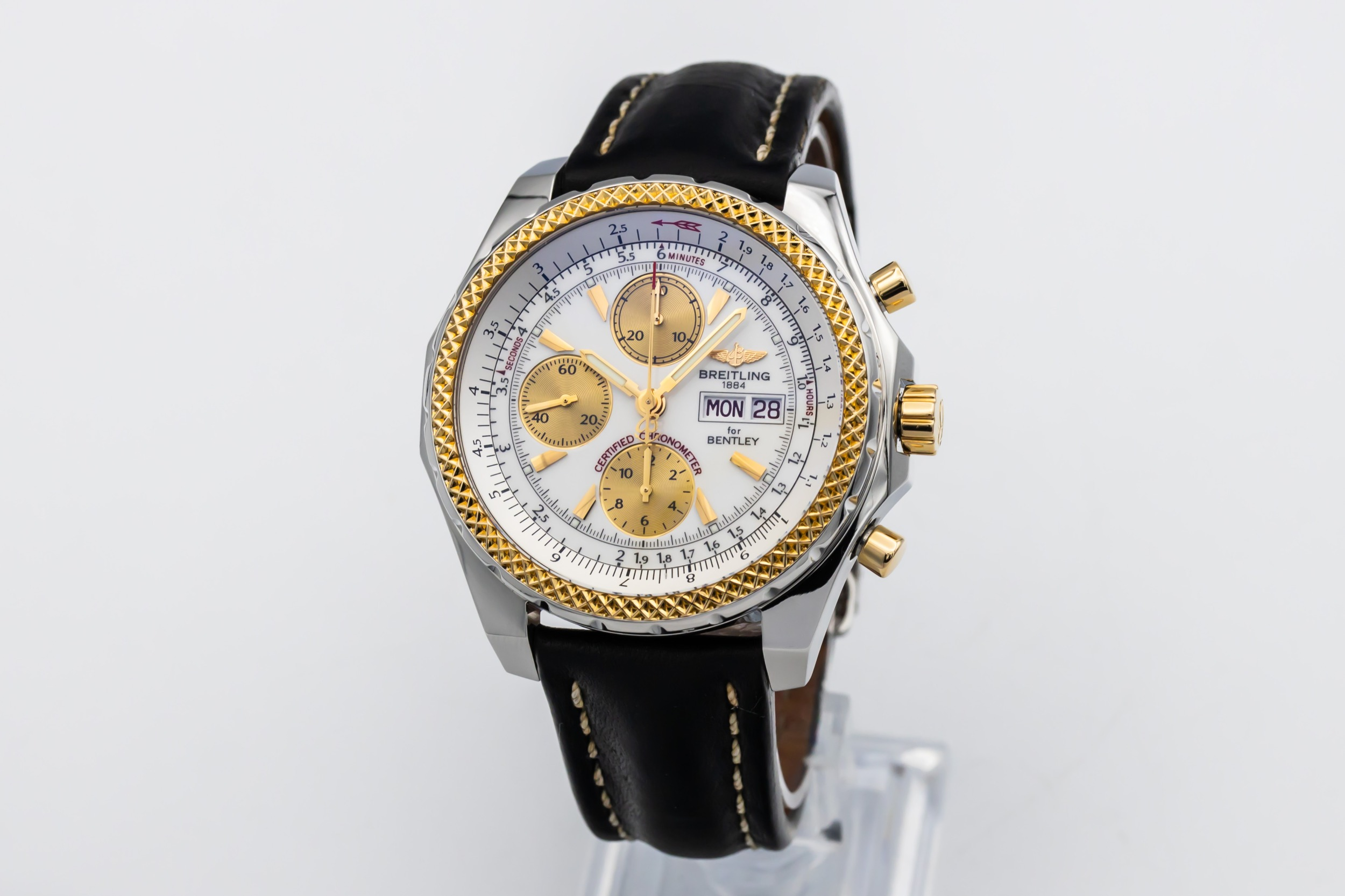 Breitiling Bentley GMT Chrono Automatic 44mm Black Leather D13362 2005