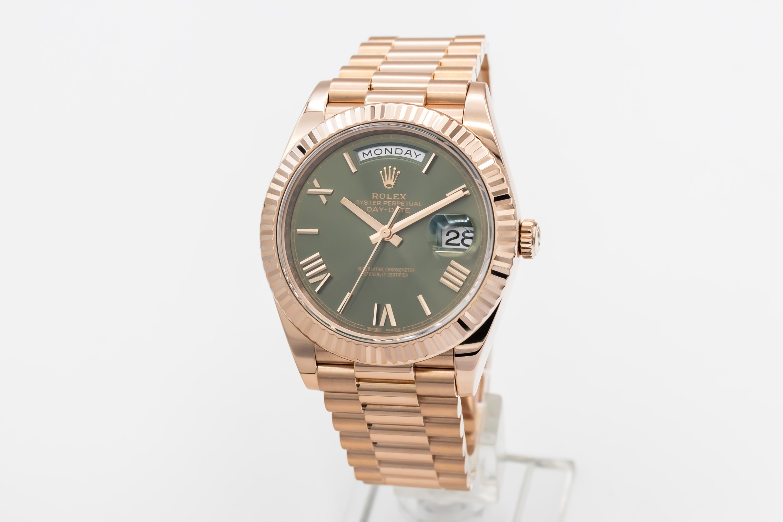 Rolex Day-Date 40mm 'Olive' 18ct Rose Gold Presidential 228235 2018