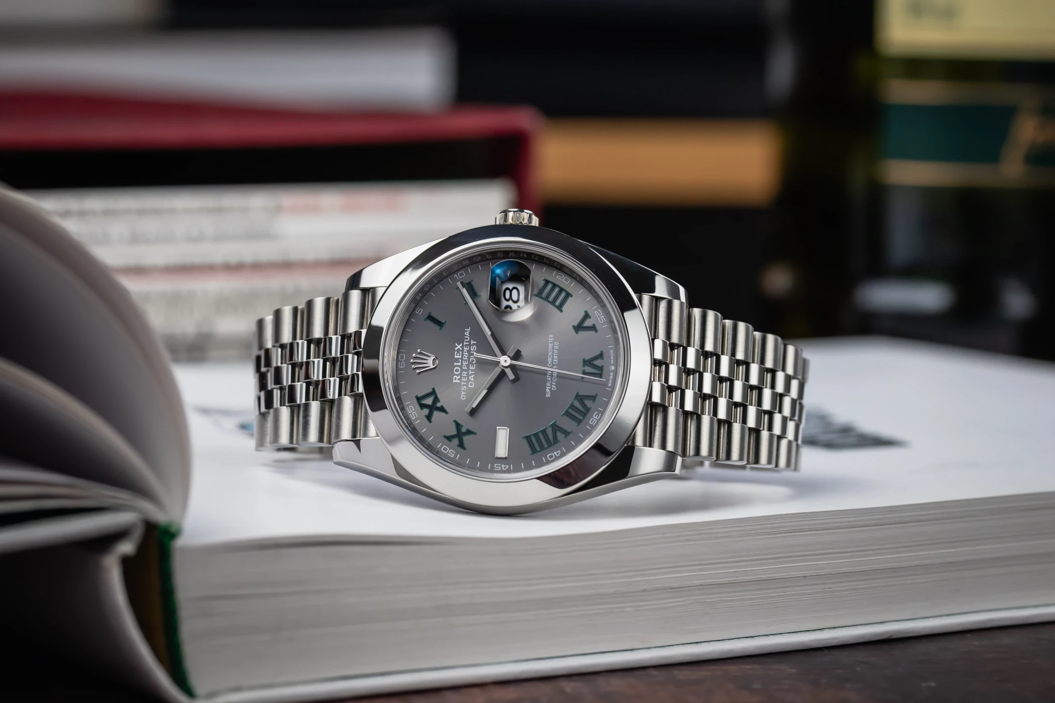 Rolex DateJust 41mm "Wimbledon" Stainless Steel Jubilee 126300 2021