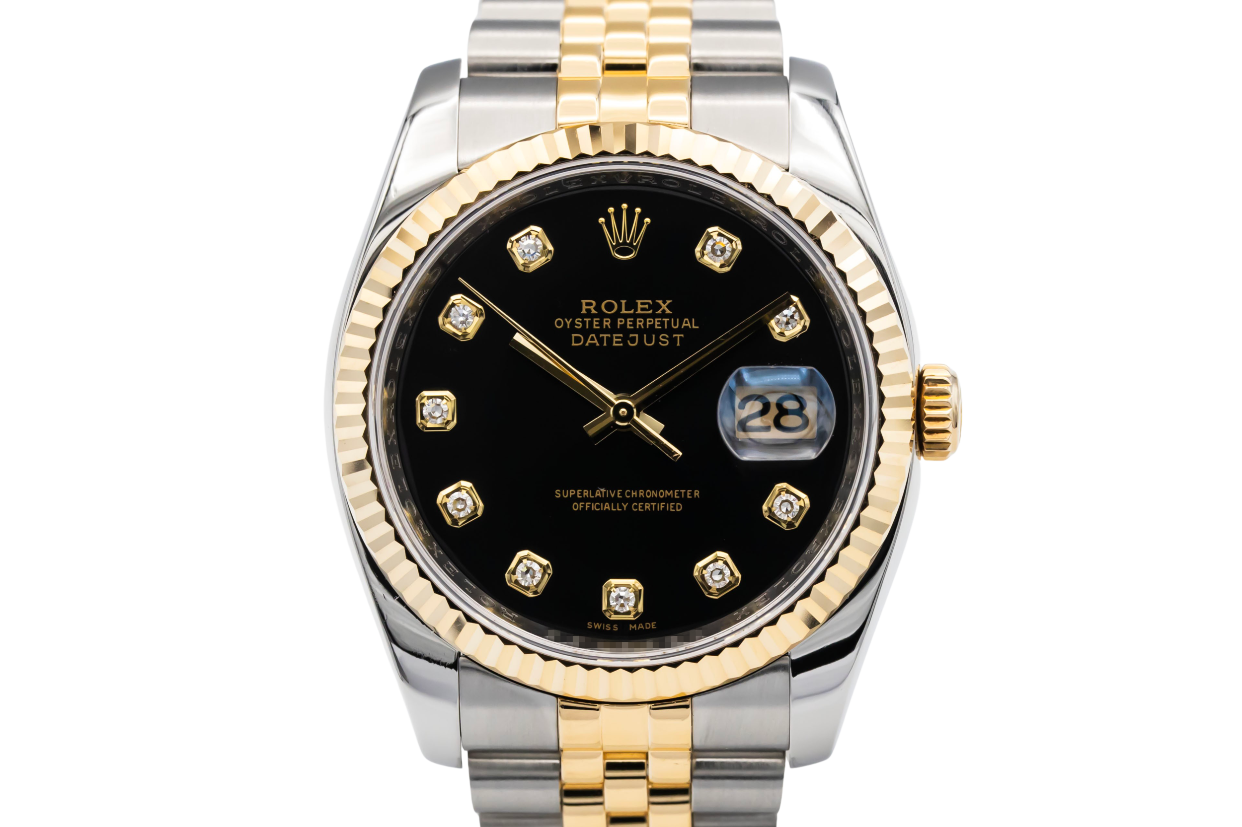 Rolex DateJust 36mm Steel & 18ct Yellow Gold Jubilee 116233 2010