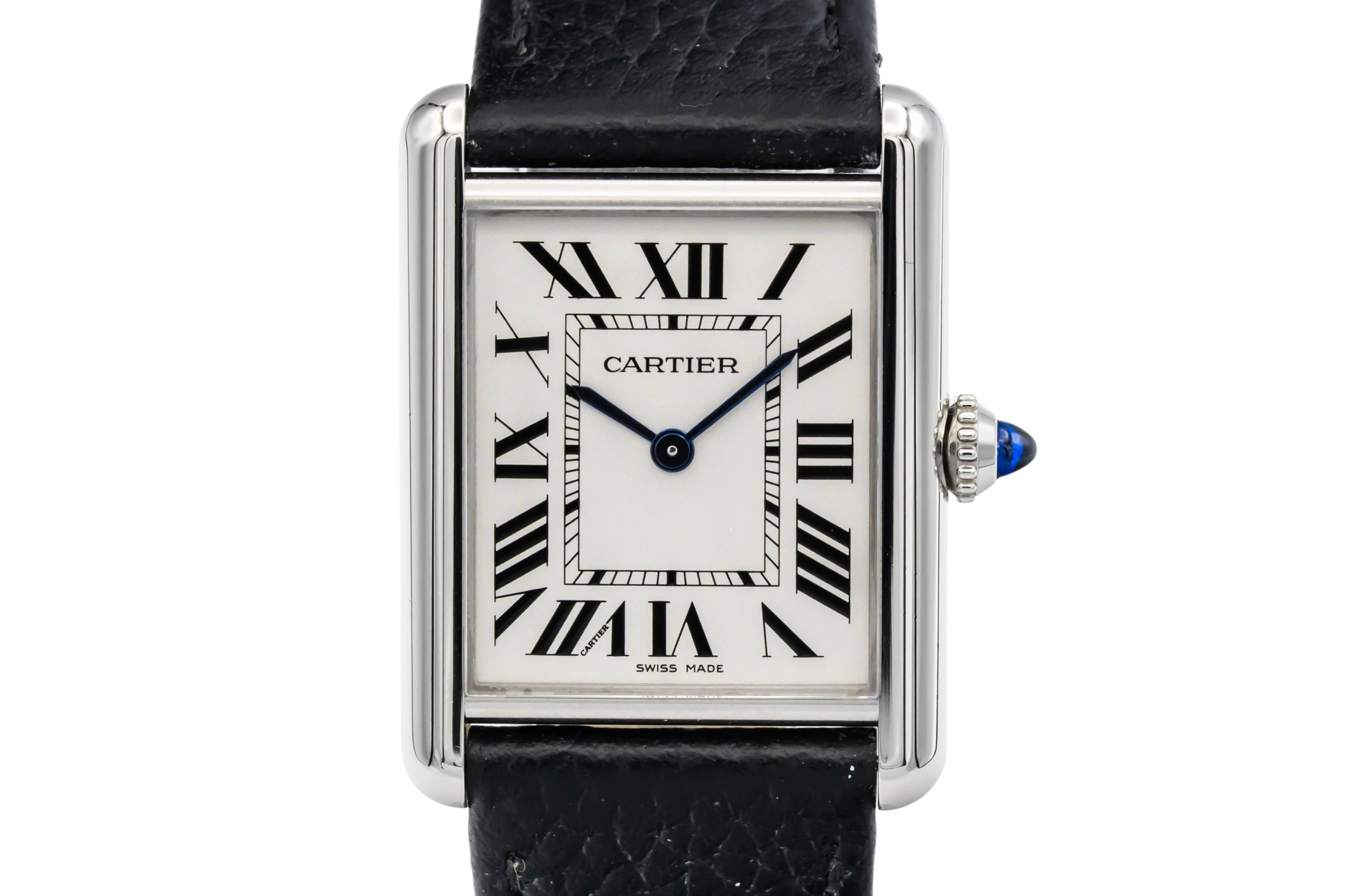 Cartier Tank Must SolarBeat 33.7x25.5mm Black Leather WSTA0090 Circa 2023