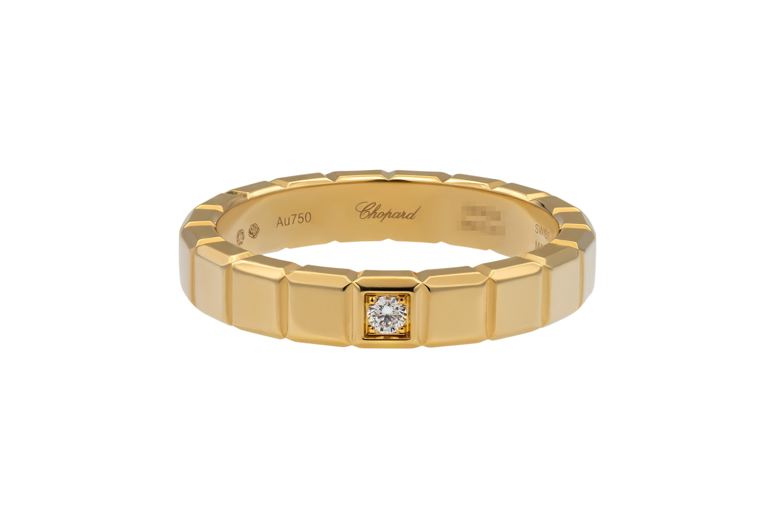 Chopard Ice Cube Ring 18ct Yellow Gold & Diamond 0.03ct Size R
