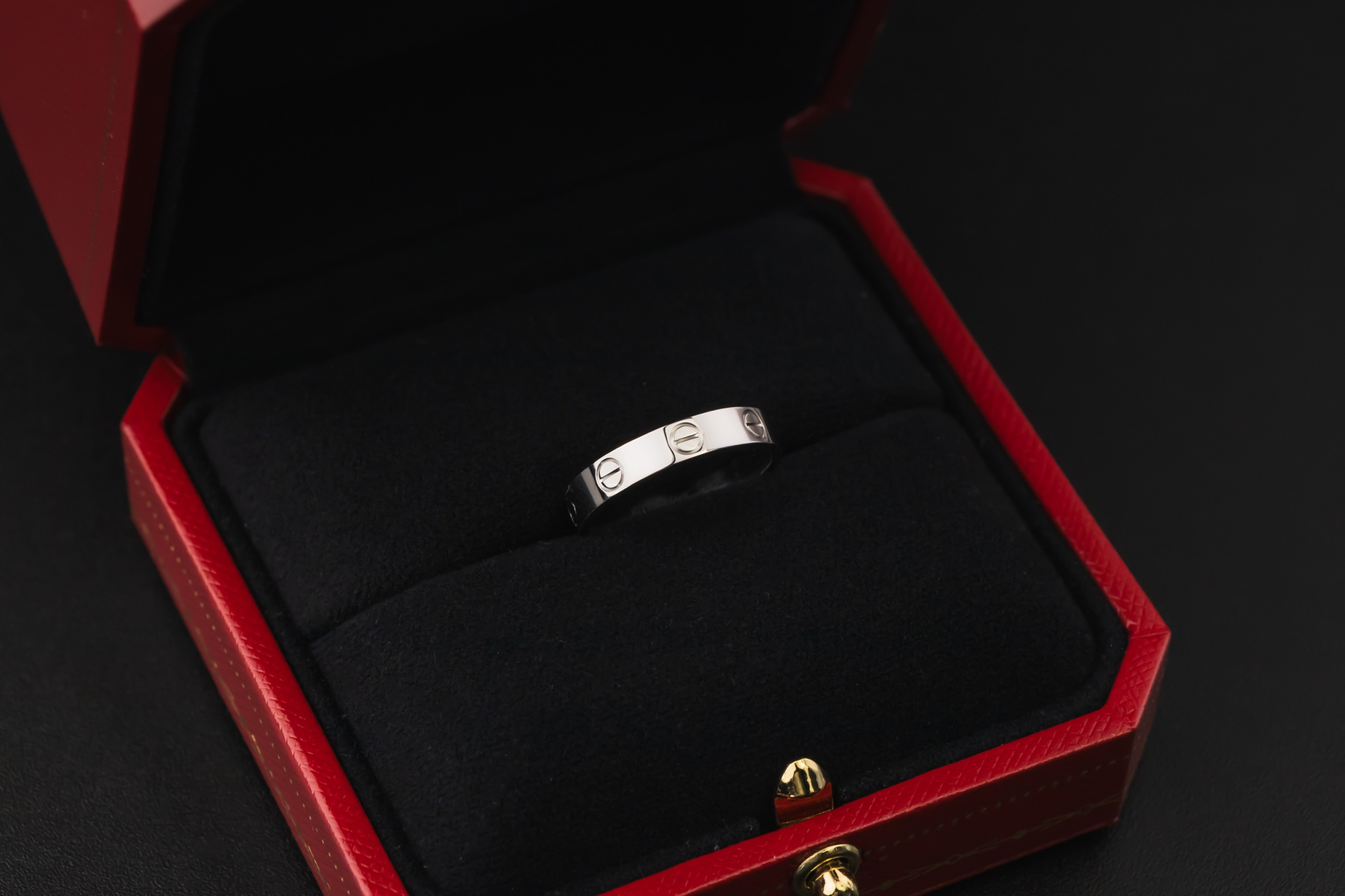 Cartier LOVE Ring 18ct White Gold 3.6mm Size 53 M
