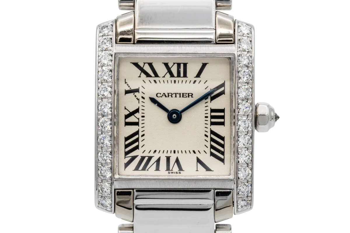 Cartier Tank Française 20mm 18ct White Gold WE1002S3/2403 2010