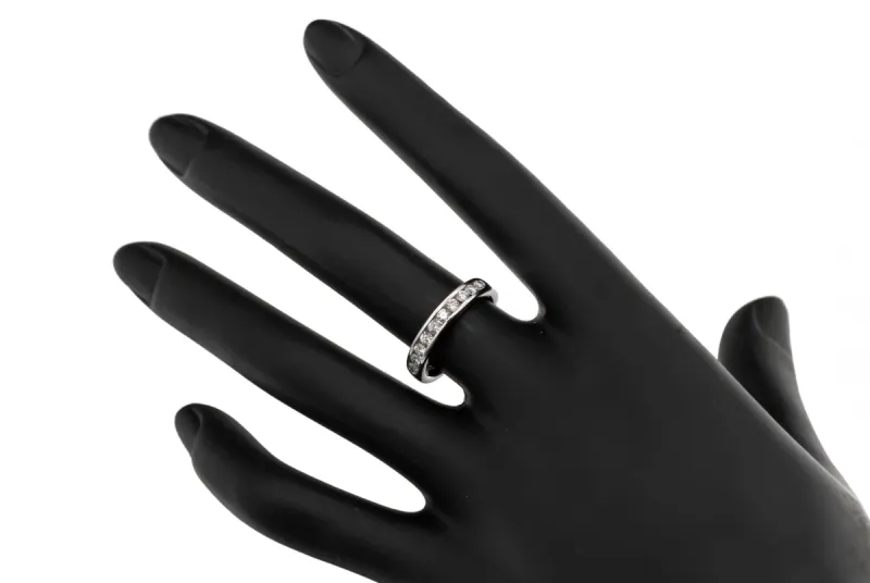 18ct White Gold Diamond Eternity Wedding Band 1ct
