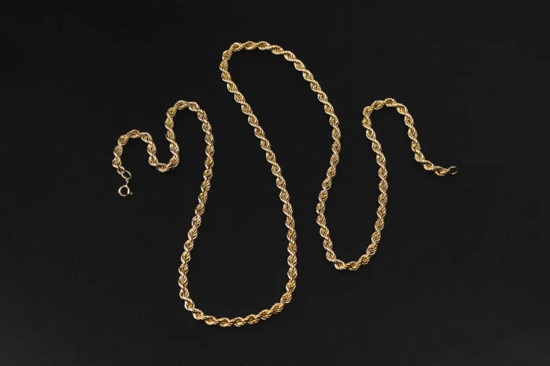 9ct Yellow Gold Rope Chain 29" 4.8mm 13.58g