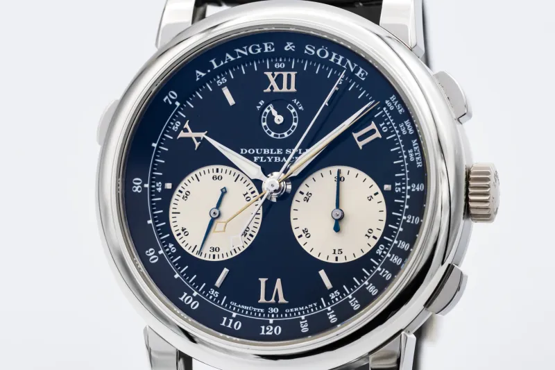 A. Lange & Söhne Double Split Second Flyback Chronograph 43mm Black Leather 404.035 2008 UNWORN