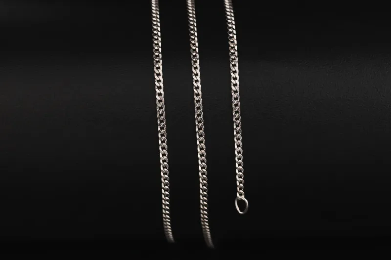 18ct White Gold Curb Chain 16.5” 5g