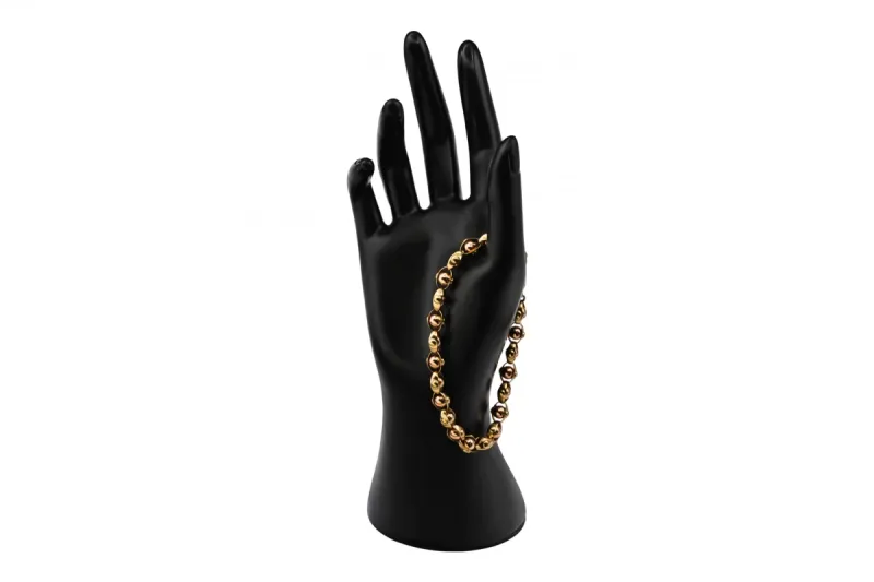 9ct Rose & Yellow Gold Ball Cage Bracelet 21.4g