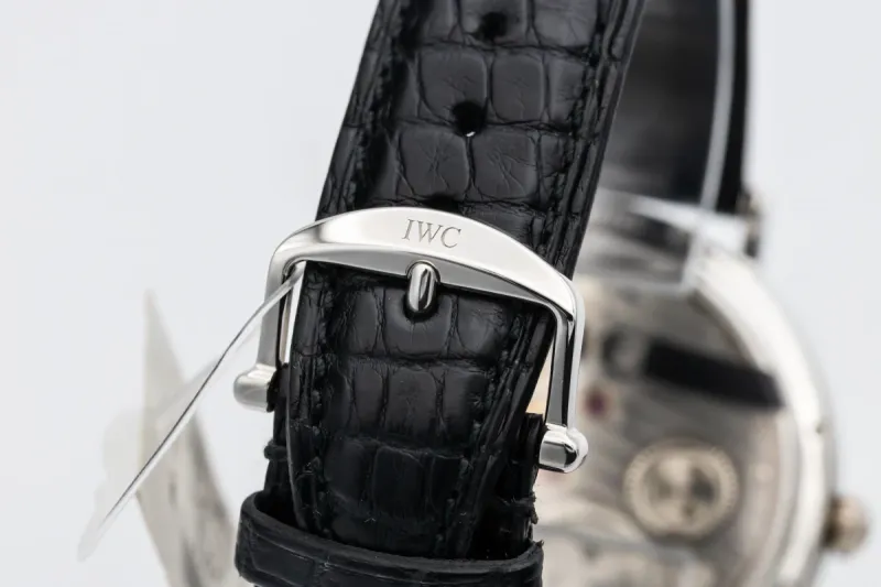 IWC Portofino Hand-Wound 46mm Black Leather IW544805 2008 UNWORN