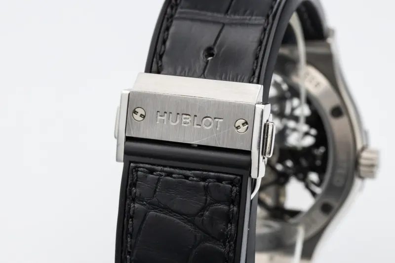 Hublot Classic Fusion Tourbillon 45mm Black Leather 505.NX.0170.LR Circa 2015