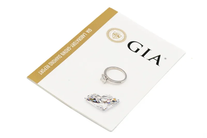 18ct White Gold Lab Diamond Brilliant Round Engagement Ring 1.30ct GIA Certified
