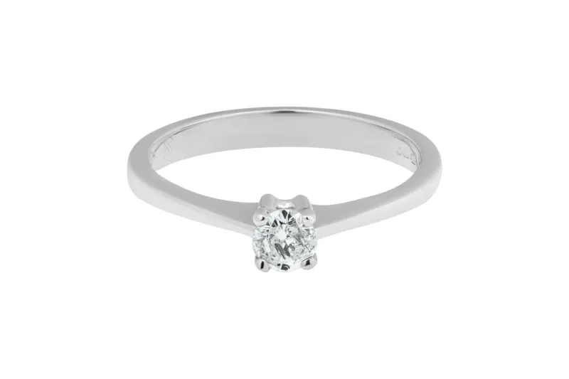 18ct White Gold Diamond Engagement Ring 0.20ct