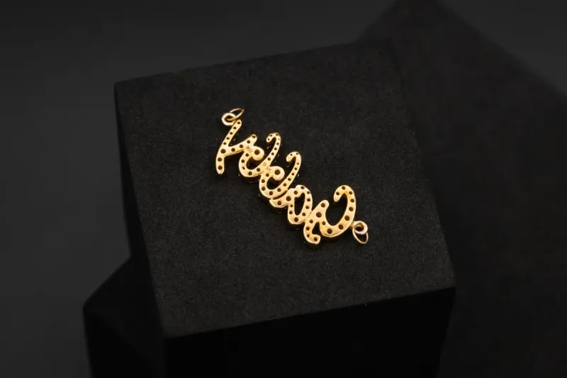 9ct Yellow Gold Diamond Gabby Name Pendant 3.1g