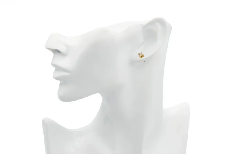18ct Yellow Gold Diamond Stud Earrings 0.50ct IDGL Certified