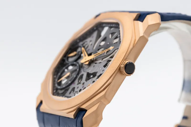 Bvlgari Octo Finissimo Skeleton 40mm Blue Leather 102946 2023