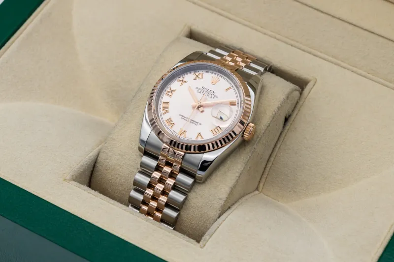 Rolex DateJust 36mm Steel & 18ct Rose Gold Jubilee 116231 2015