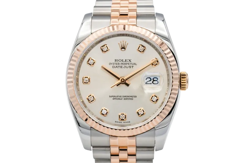 Rolex DateJust 36mm Steel & 18ct Rose Gold Jubilee 116231 2011