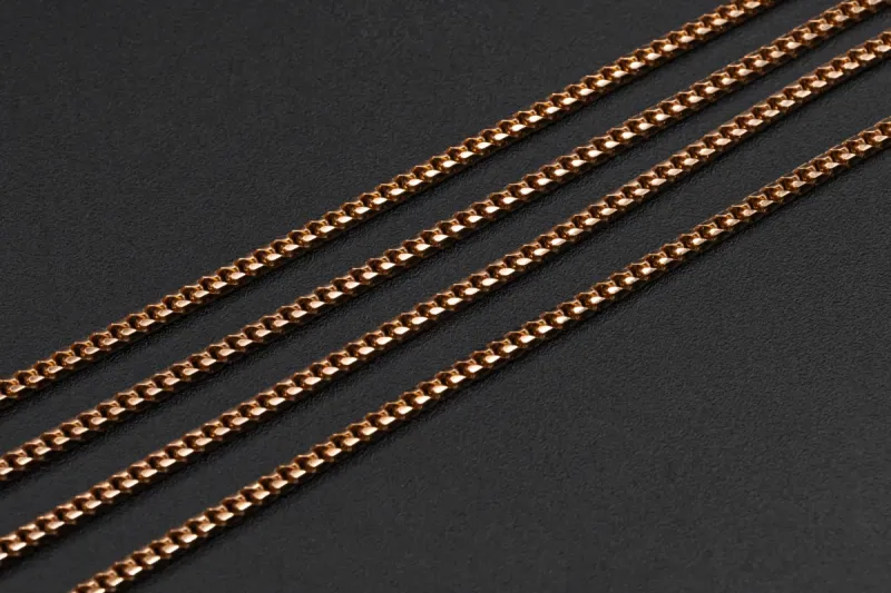 9ct Rose Gold Franco Chain 24.1g