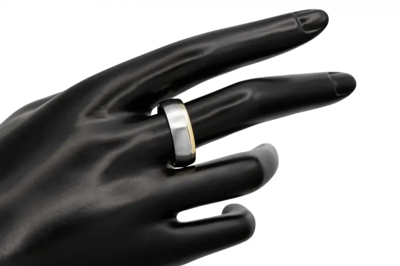 9ct White & Yellow Gold Two-Tone Wedding Ring 5.6g